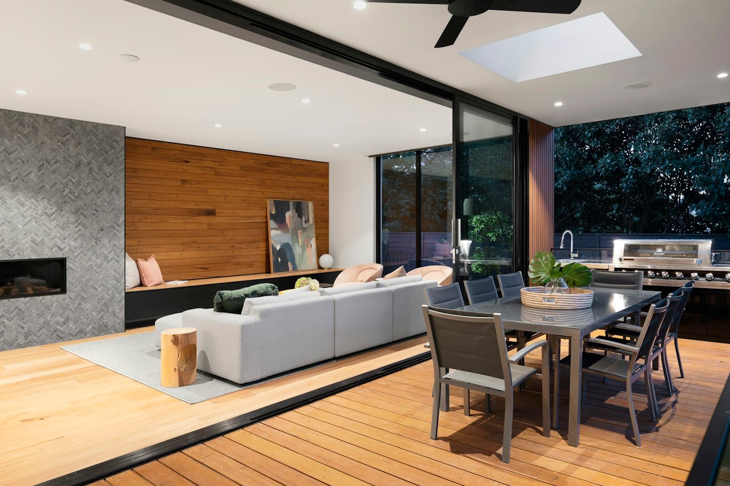 A finished interior setting — the kind of fit-out a coordinated furniture package completes.