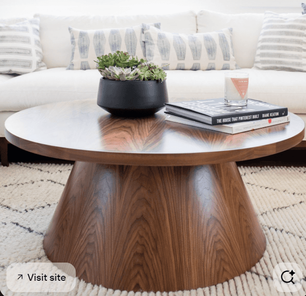 Round Pedestal Coffee Table