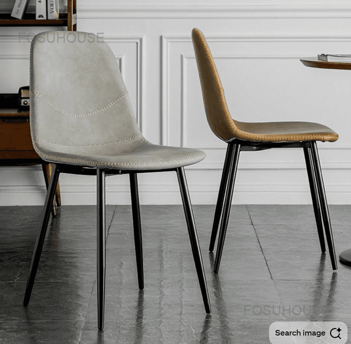Grey High-Back Dining Chair
