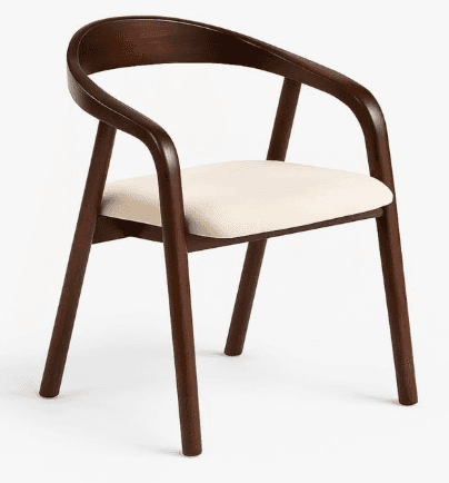 Curved Wood Wraparound Armchair