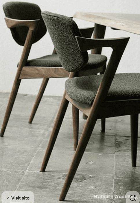 Angled Upholstered Wooden Armchair