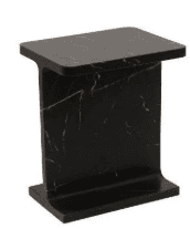 Black Marble Plinth Table