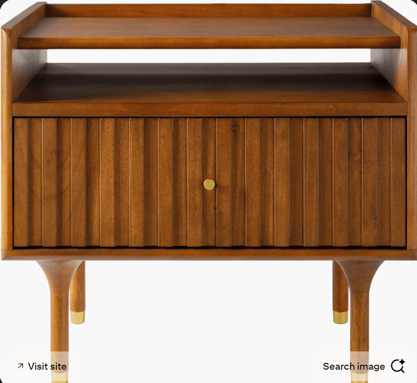 Fluted Door Bedside Cabinet