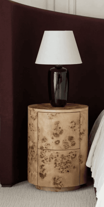 Cylindrical Floral Side Table