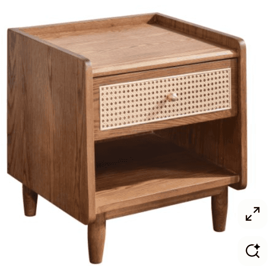 Cane-Door Nightstand