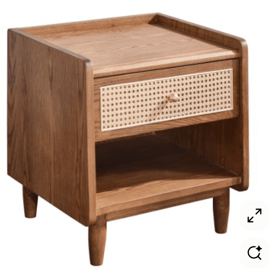 Cane-Door Nightstand