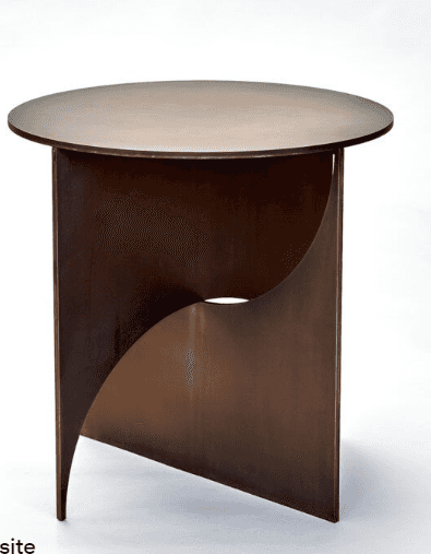 Curved-Panel Round Side Table