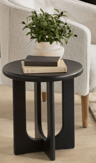 Black U-Leg Accent Table