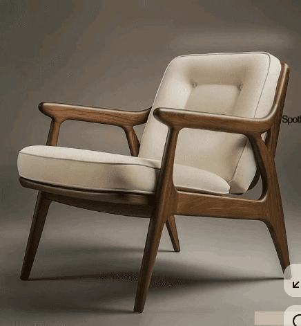 Padded Wooden Armchair