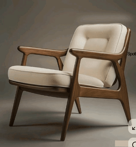 Padded Wooden Armchair