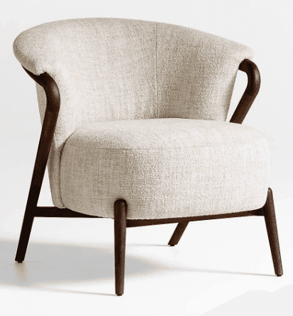 Cream Barrel Lounge Chair