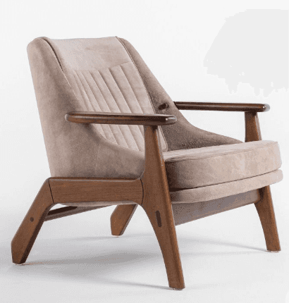 Reclined Wooden Lounge Chair