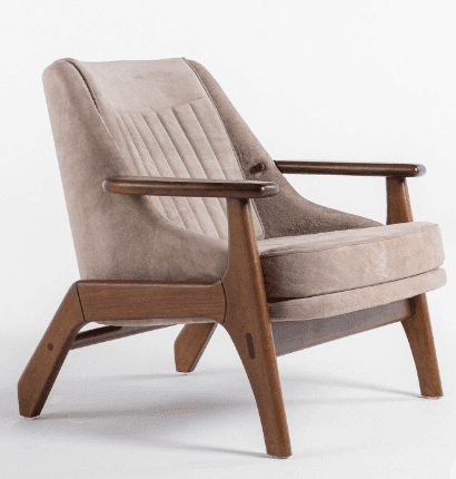 Reclined Wooden Lounge Chair