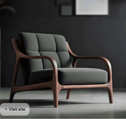 Green Tufted Lounge Chair