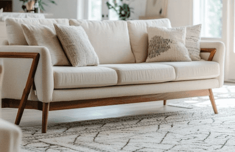 Wood-Frame Cushion Sofa